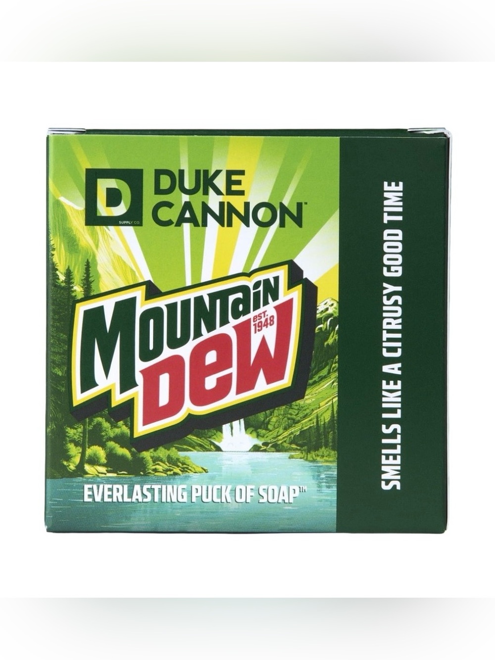 🔥 $12 Duke Cannon Mountain Dew Everlasting Puck of Soap - Limited Edition